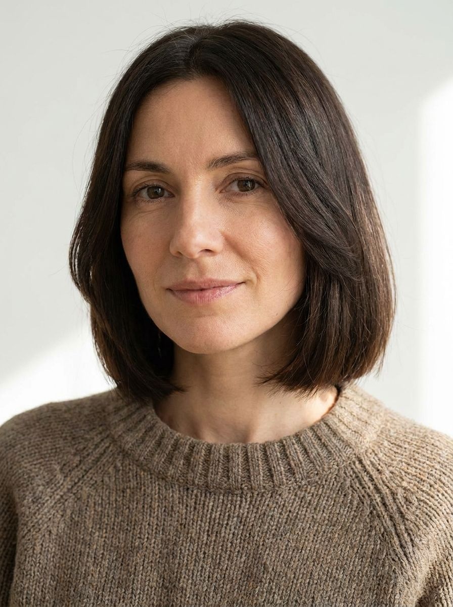 Kinnlanger Bob mit Face-Framing - Kinnlange Frisuren für feines Haar